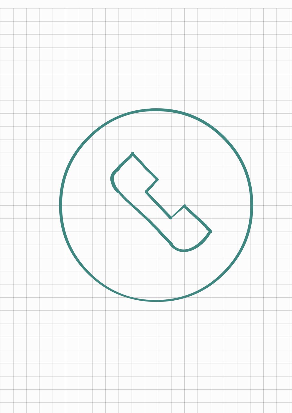 Hand-drawn phone icon