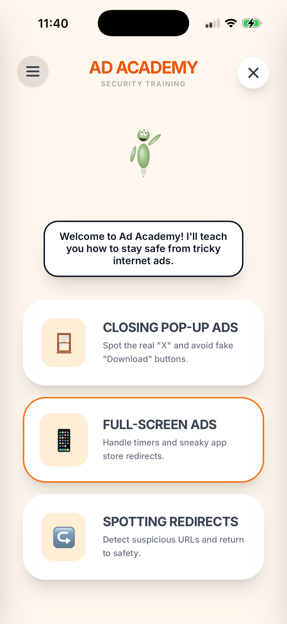 ADIN Ad Academy on iPhone