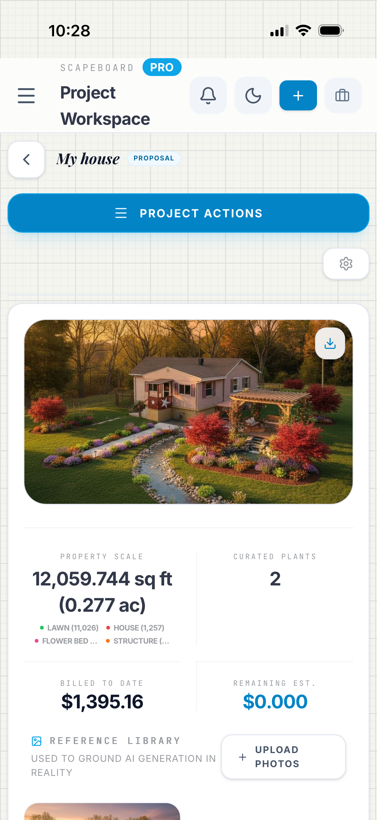 Scapeboard app interface
